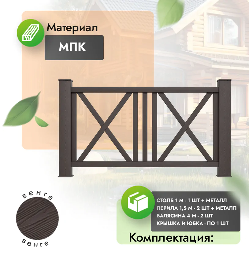 Комплект ограждения Regale (с металлом) - Антрацит